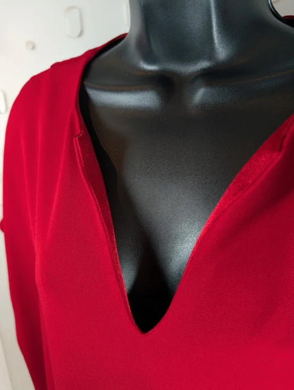Diane von Furstenberg Kaftan Dress Small Satin Feel Designer Relaxed Fit Pockets
