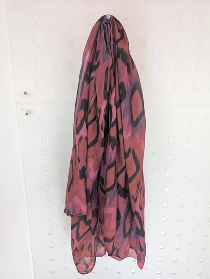 Black Colour Kaya Silk Cotton Sarong / Scarf NWT