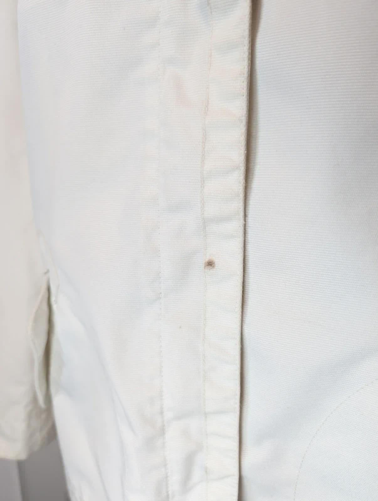 Max & Co White Utility Jacket UK14 Zip & Popper Belted Style Vintage