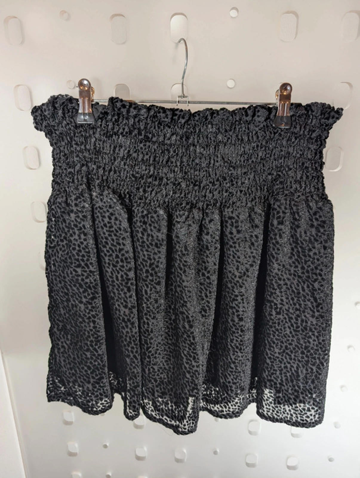 Hush Black Leopard Burnout Mini Skirt – UK 10