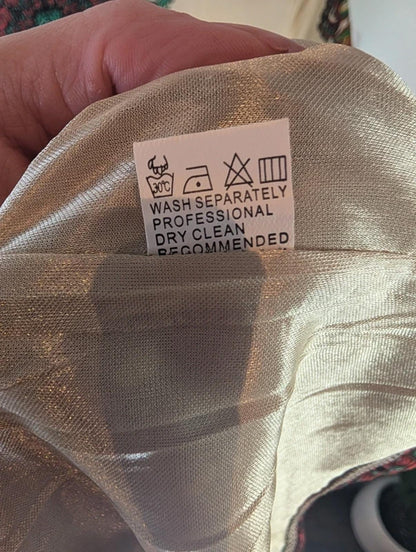 Diffuse Printed Playsuit UK 8 | Red & Green Print | Fitted Summer Jumpsuit