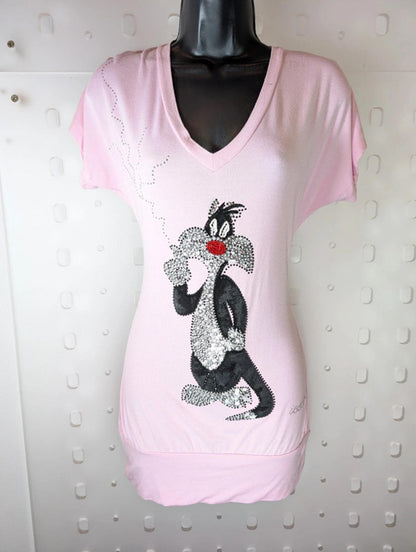 Iceberg Sylvester Appliqué Longline T-Shirt Made in Italy Size S