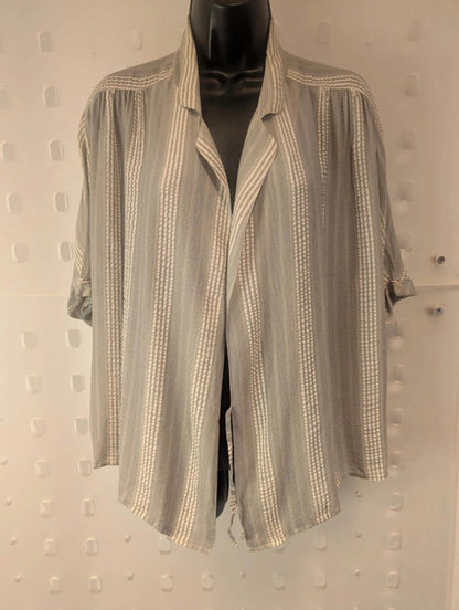 MaxMara Pure Silk Striped Blouse – Made in Italy – Size 12 (IT 44)