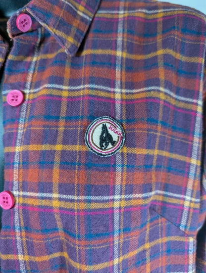 Toggi Alissa Plaid Shirt UK6 Pink Purple Check Cotton Button Up