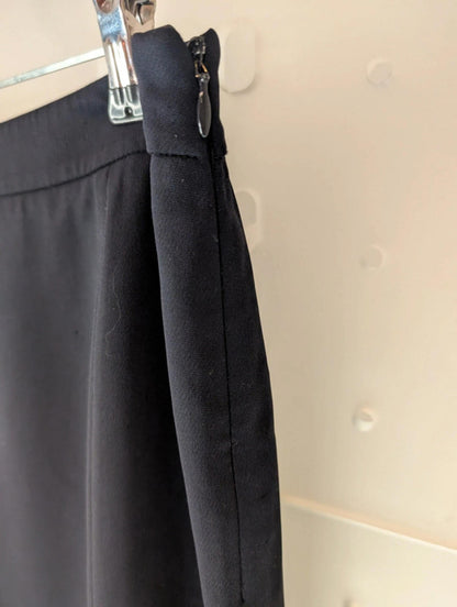 Jaeger Navy Fluted Midi Skirt – Size 12