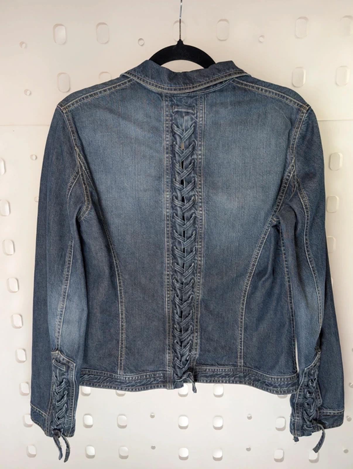 Gérard Darel Denim Jacket Plait Detail Made in Italy Size 40