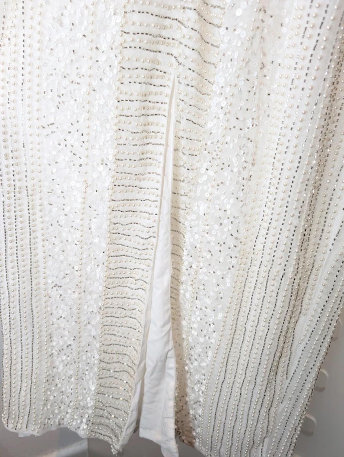 Karen Millen “Armour” Beaded Ivory Gown UK6 Bridal / Occasion Dress Sold Out