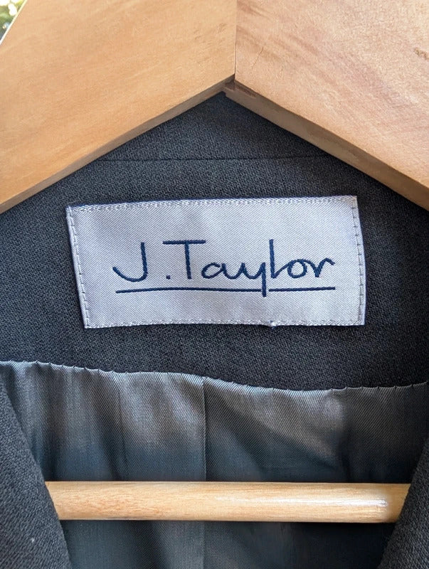 J. Taylor Single Breasted Blazer Charcoal Grey UK10