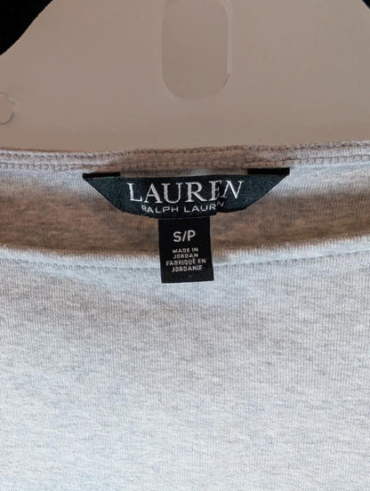Ralph Lauren Grey Marl Boat Neck T-Shirt Small