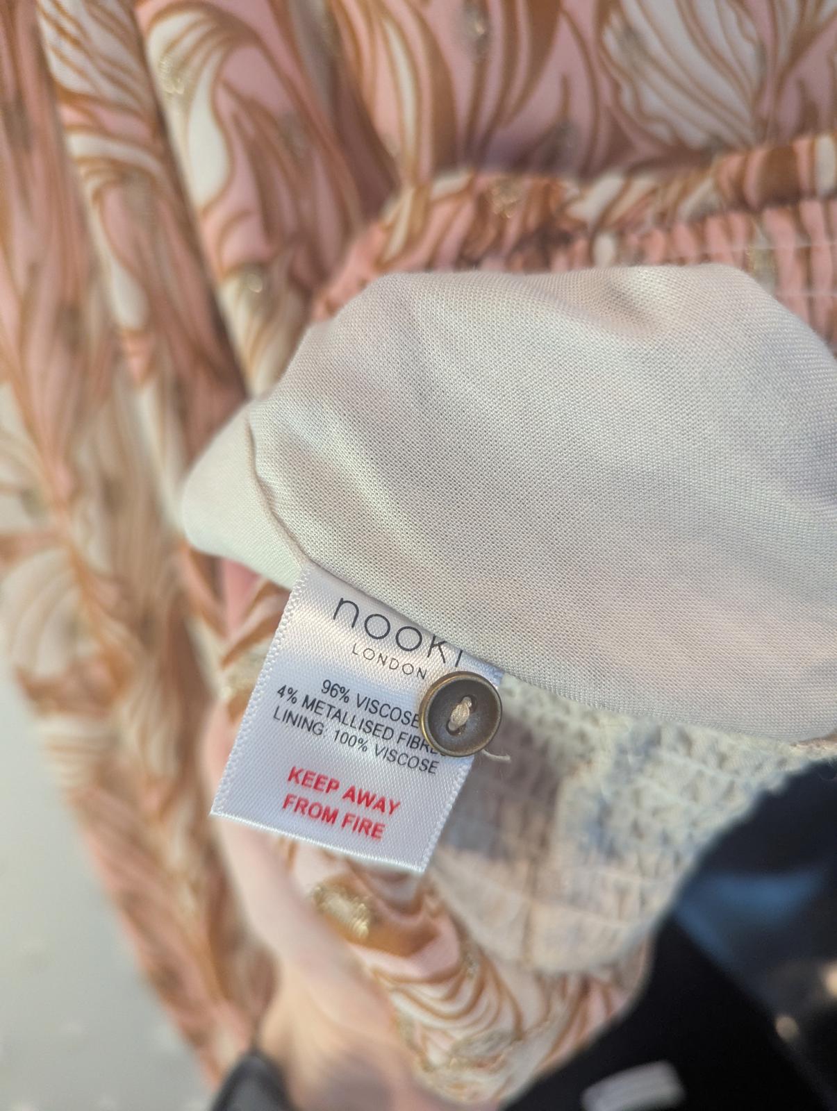 Nooki London Elegant Floral Smock Top with Tassels size S