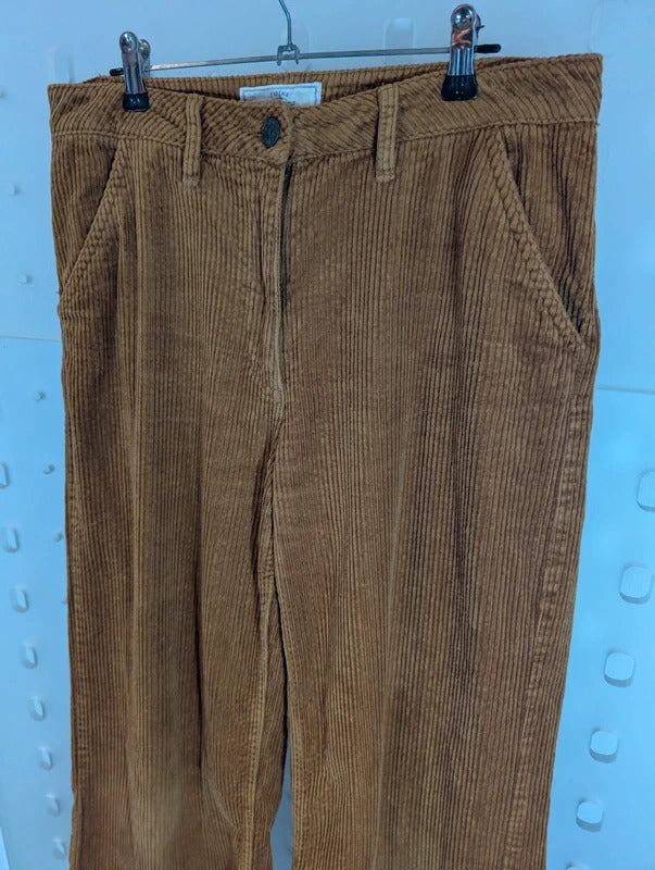 FatFace Jumbo Corduroy Wide Leg Cropped Trousers UK10