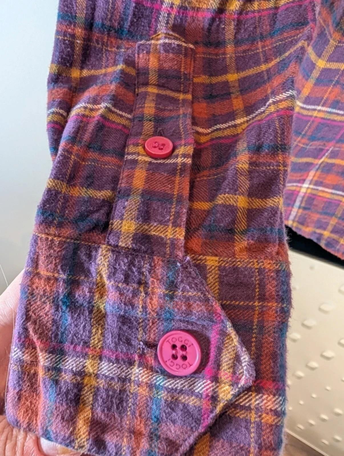 Toggi Alissa Plaid Shirt UK6 Pink Purple Check Cotton Button Up