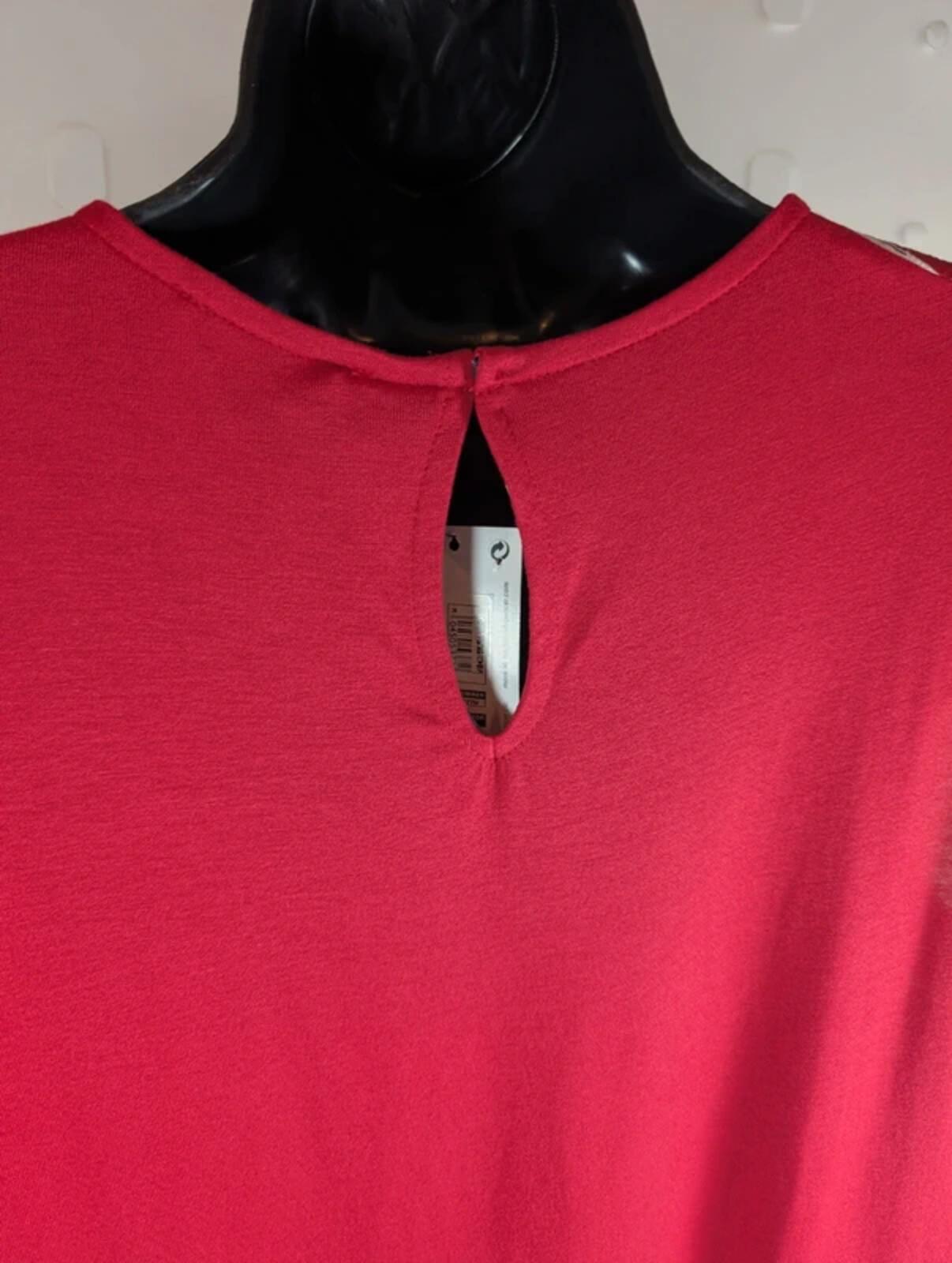Per Una Striped Longline Tunic Top Red Black White UK14 NWT