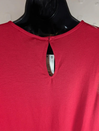 Per Una Striped Longline Tunic Top Red Black White UK14 NWT