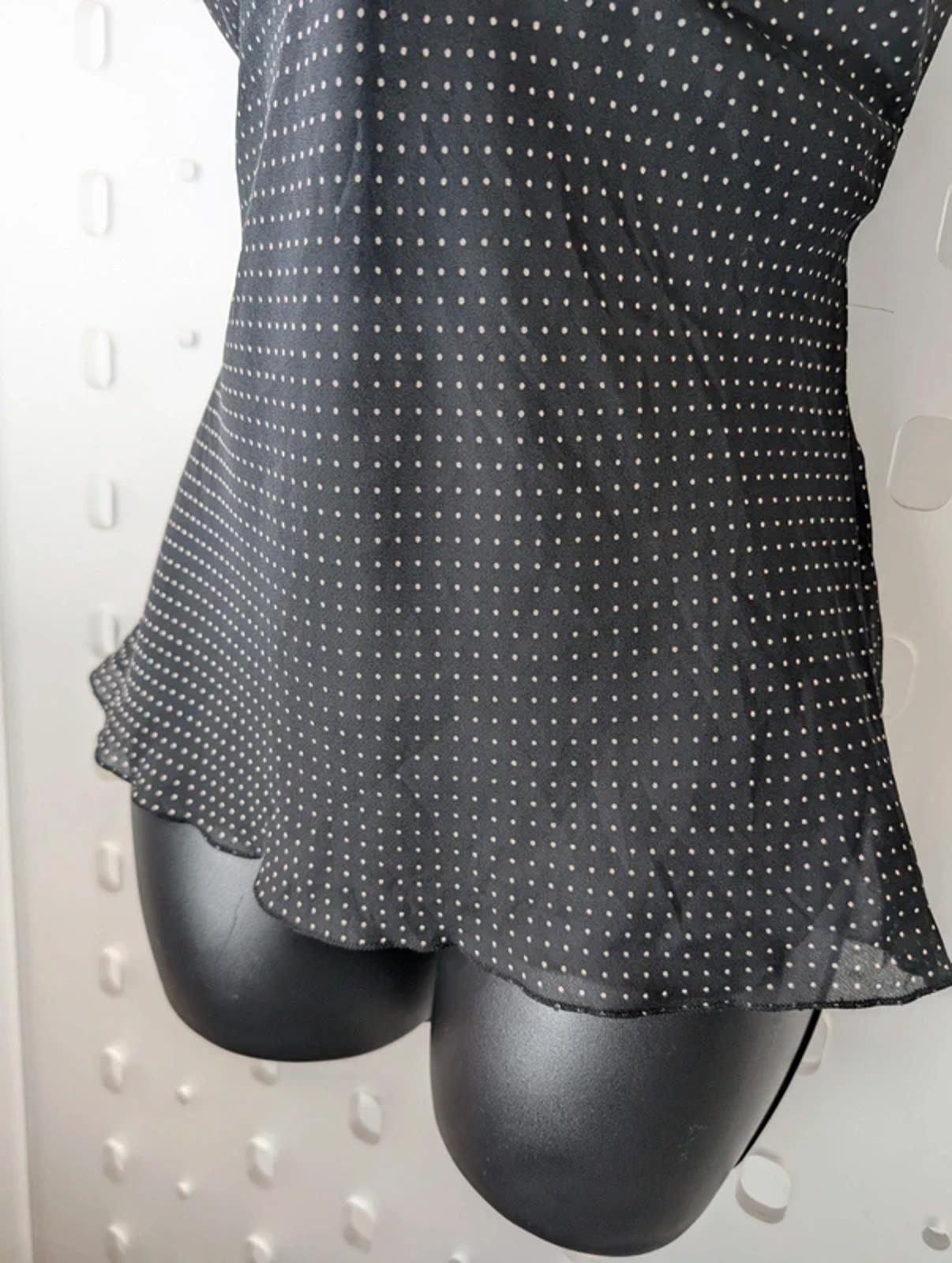Necessary Objects by Ady Gluck-Frankel Y2K Sheer Polka Dot Lace Top XS S