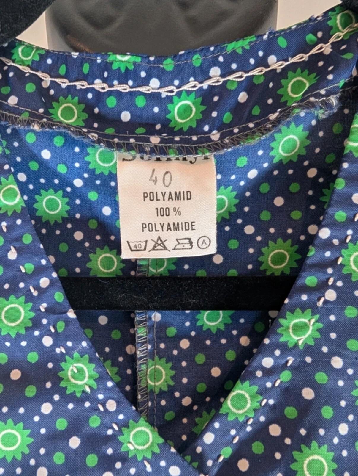 Vintage Safinyl geometric print pinafore dress EU40