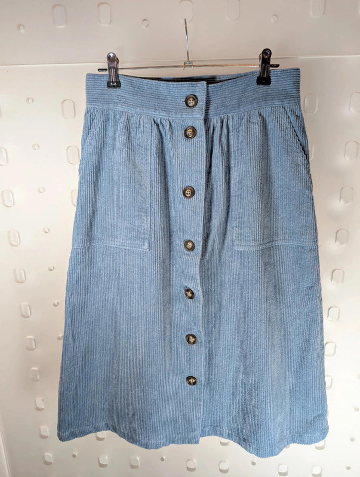 FRNCH Corduroy A-Line Skirt – Powder Blue – Size S