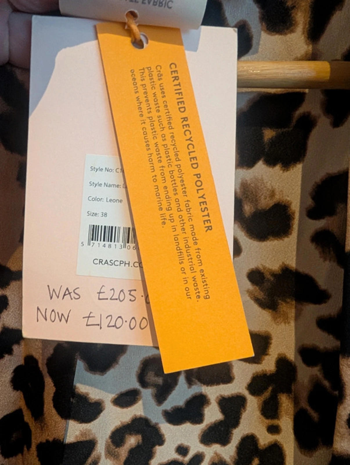 Cras Copenhagen ‘Larocras’ Leopard Print Wrap Dress