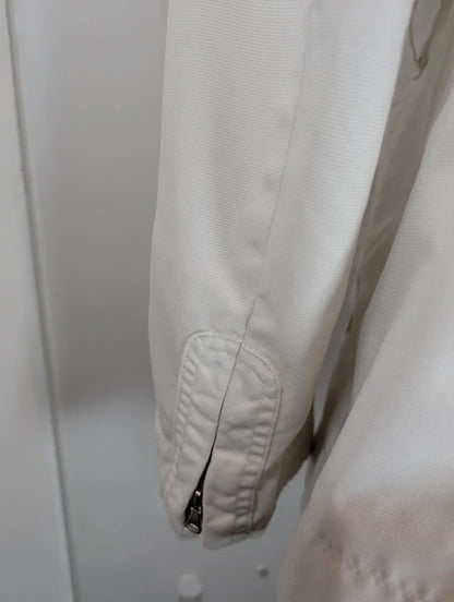 Max & Co White Utility Jacket UK14 Zip & Popper Belted Style Vintage