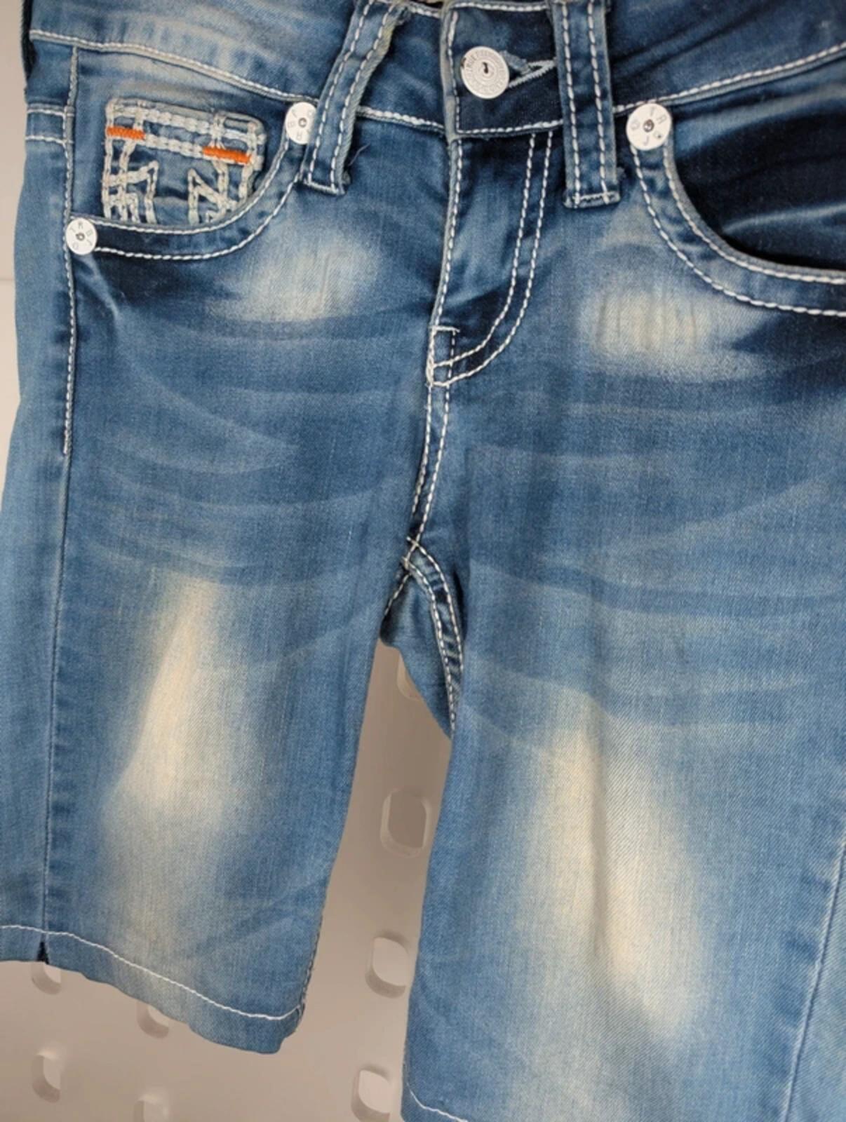 True Religion Denim Shorts Vintage Wash Waist 29