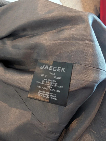 Jaeger Grey Tailored Boxy Jacket UK18