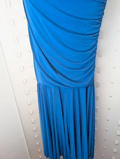 Taali London One Shoulder Ruched Mermaid Occasion Dress UK S/M (Made in UK)