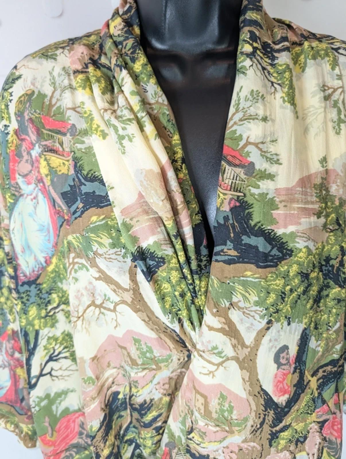 One Hundred Stars Rachel Top Country Toile Print M/L