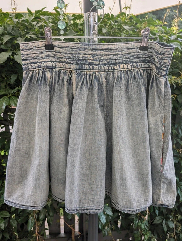 Falmer Heritage Acid Wash Denim Mini Skirt UK12