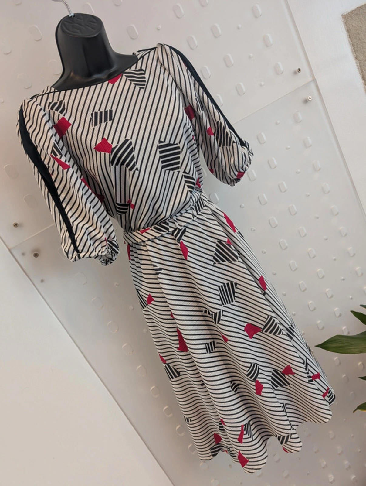 Genuine Vintage 1980s 50s Style Dress UK 10 (Small)
