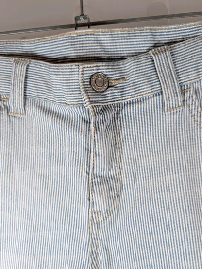 Mantaray Blue White Pinstripe Denim Shorts UK12