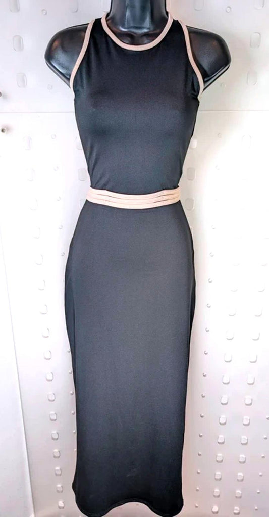 Vintage 90s Dolce Elavir Sporty Stretch Maxi Dress S/M