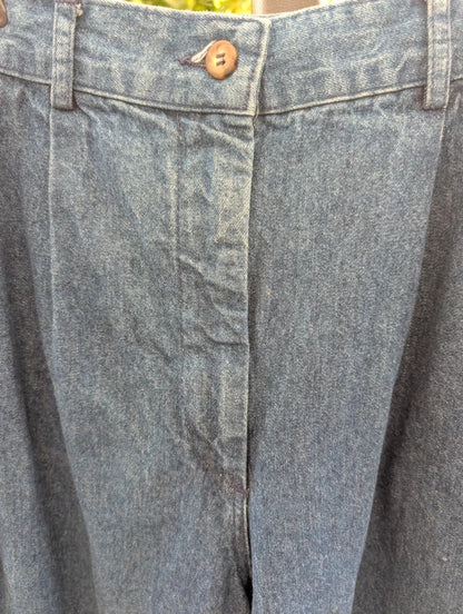 Vintage 90s High Waisted Mom Jeans Indigo Blue W28