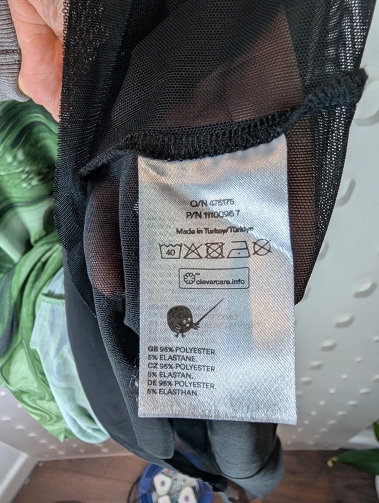 Monki green abstract mesh maxi dress size S