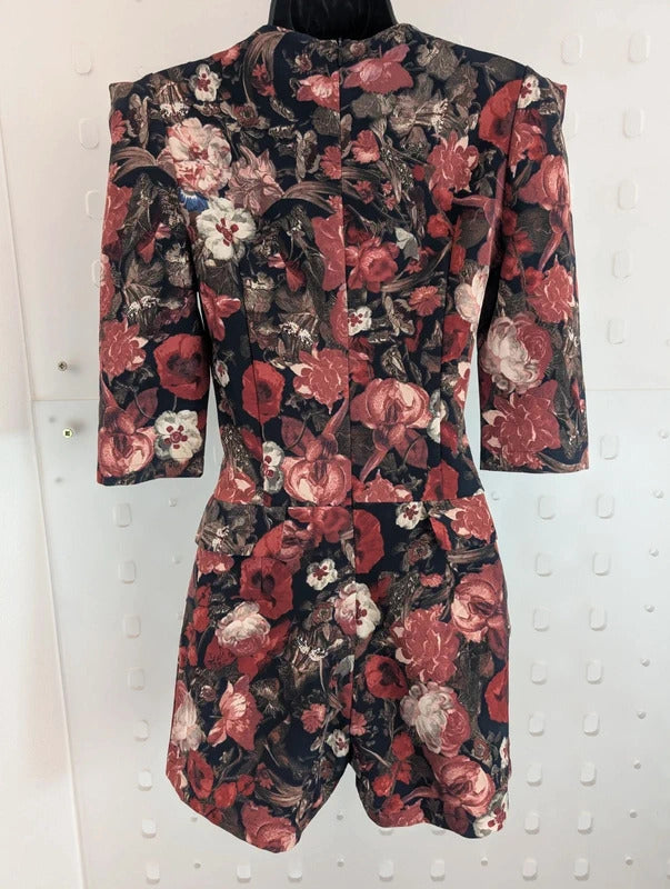 Lavish Alice AW14 Dark Floral Structured Playsuit UK8