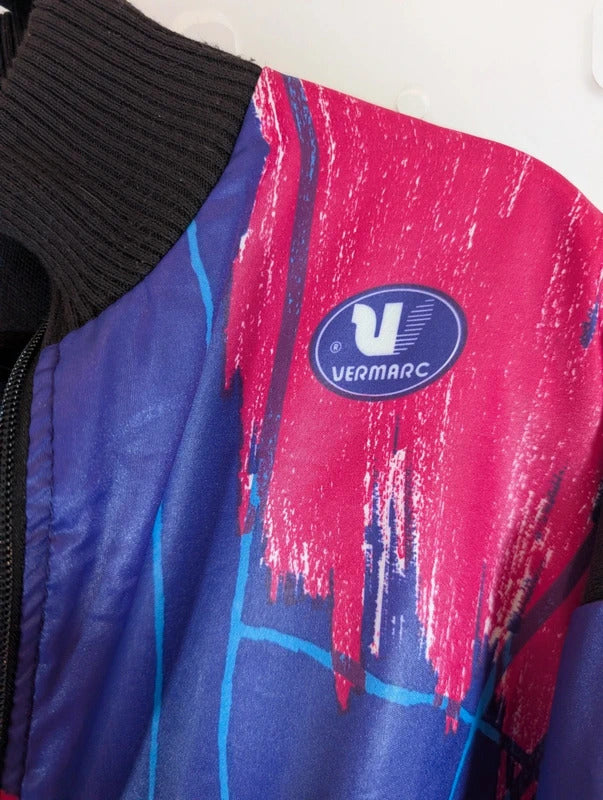 Vintage Vermarc Purple Pink Blue Colour Block Jacket Large