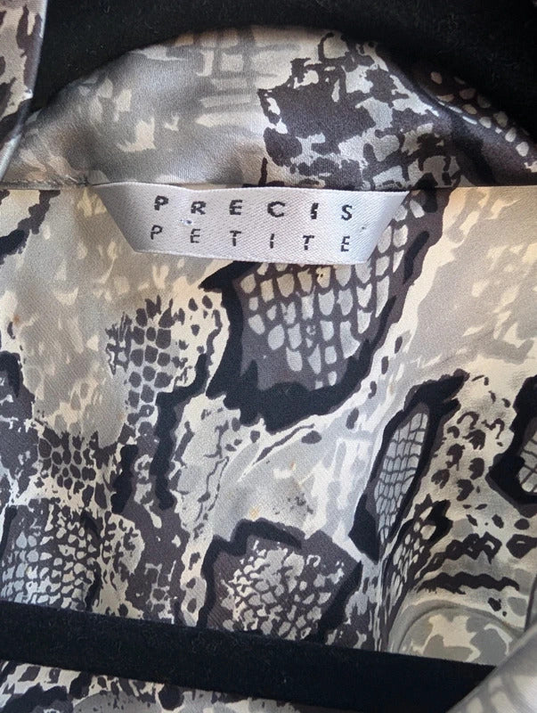 Precis Petite Silk Snake Print Top UK12