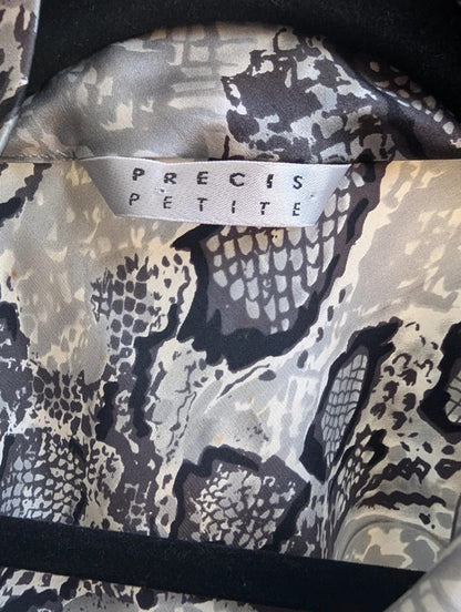 Precis Petite Silk Snake Print Top UK12