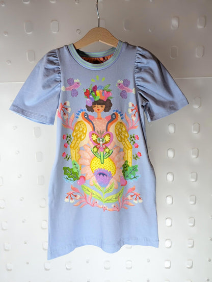 Oilily organic cotton duck print jersey dress with pockets – age 5 – BNWT