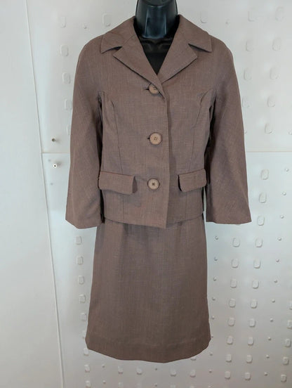 True Vintage 1960s Bickler 100% Wool Skirt Suit Made in England