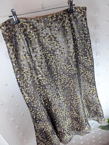 Minuet silk-blend midi skirt, UK 12.