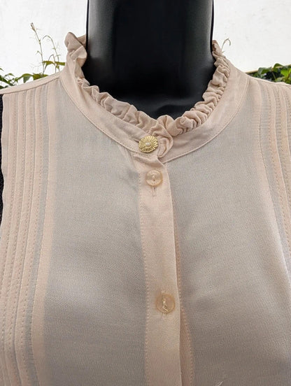 Fabienne Chapot Dune Embroidered Blouse Cream Size 34
