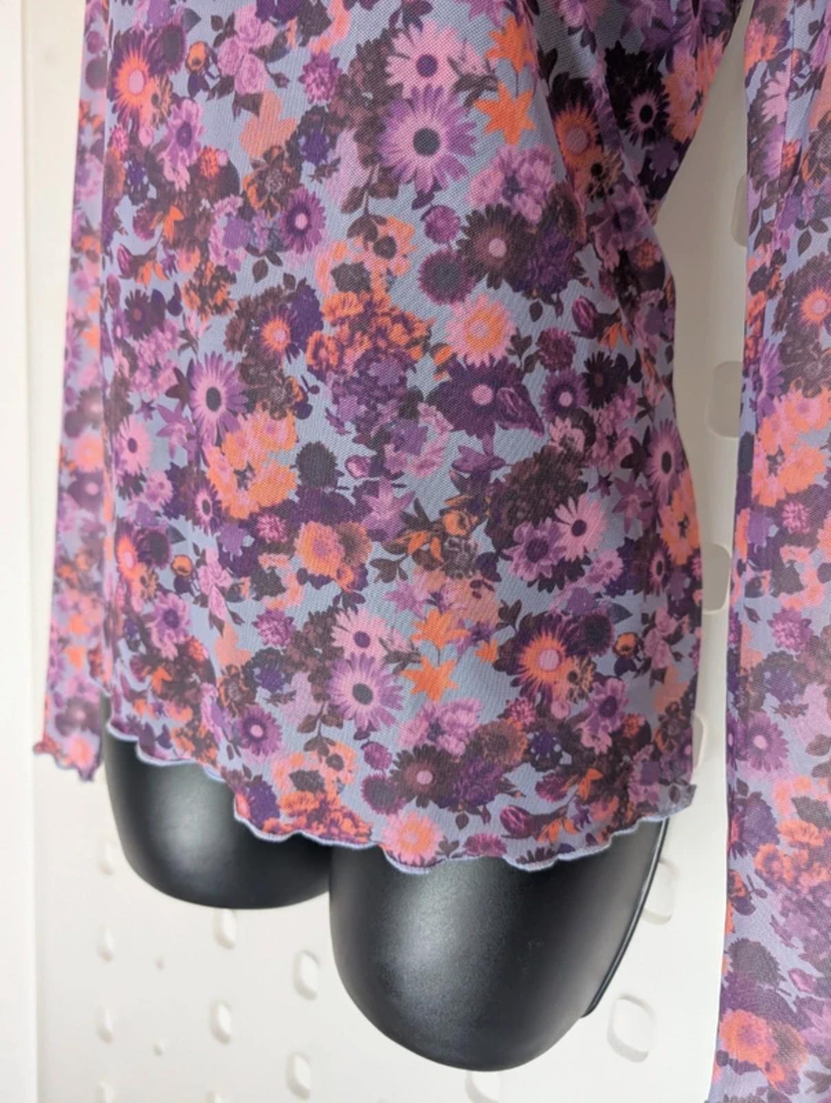 Numph Nupoppy Sheer Blouse Size M