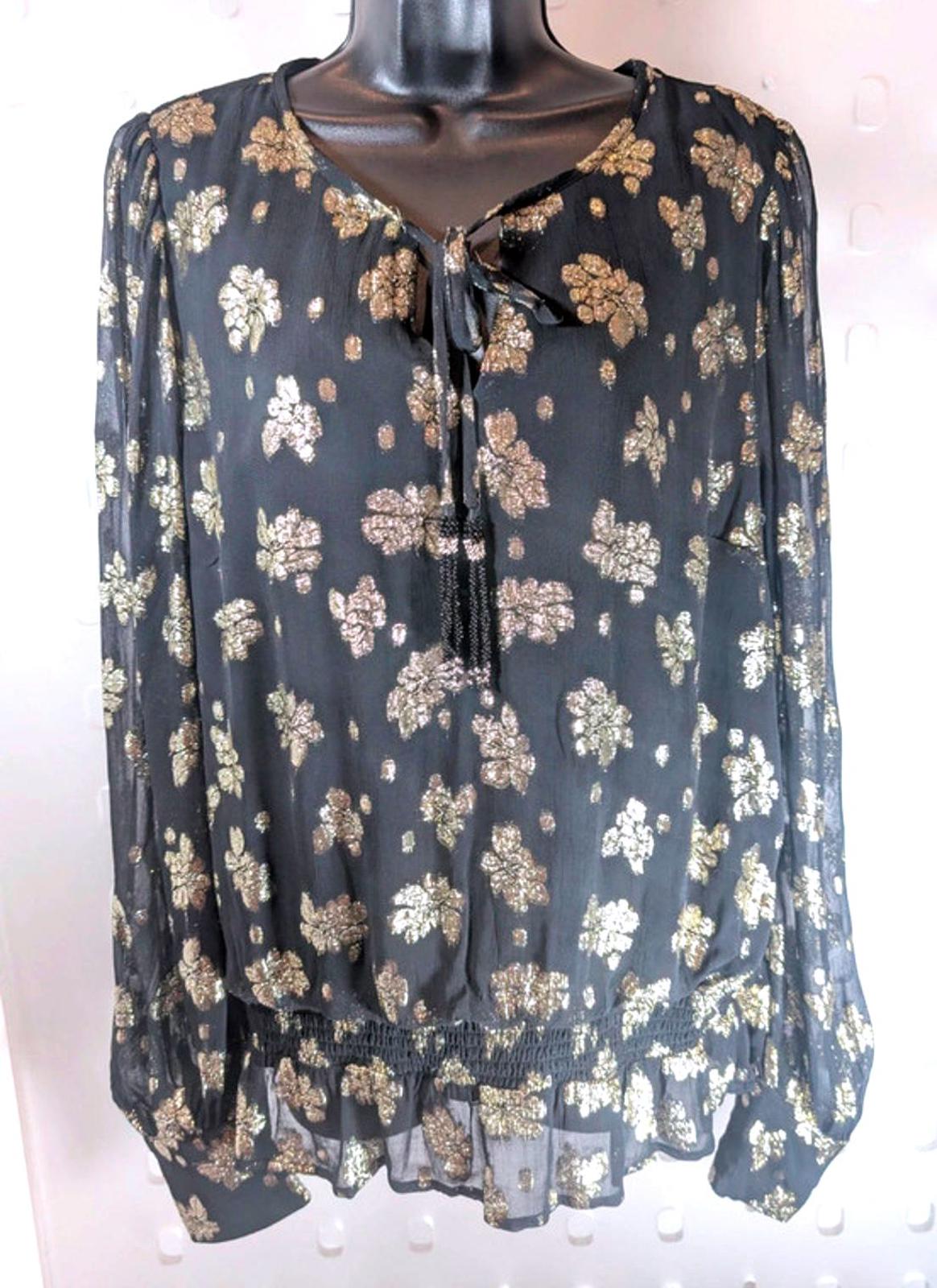 Nooki London metallic floral blouse – size L