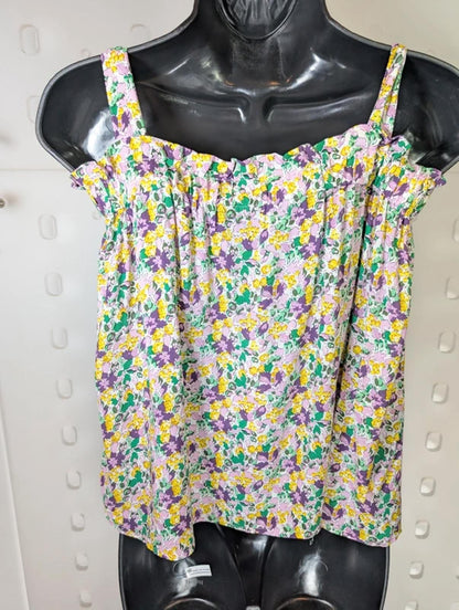 Lollys Laundry Anne Tie Shoulder Top Size S NWT EcoVero Floral RRP €60