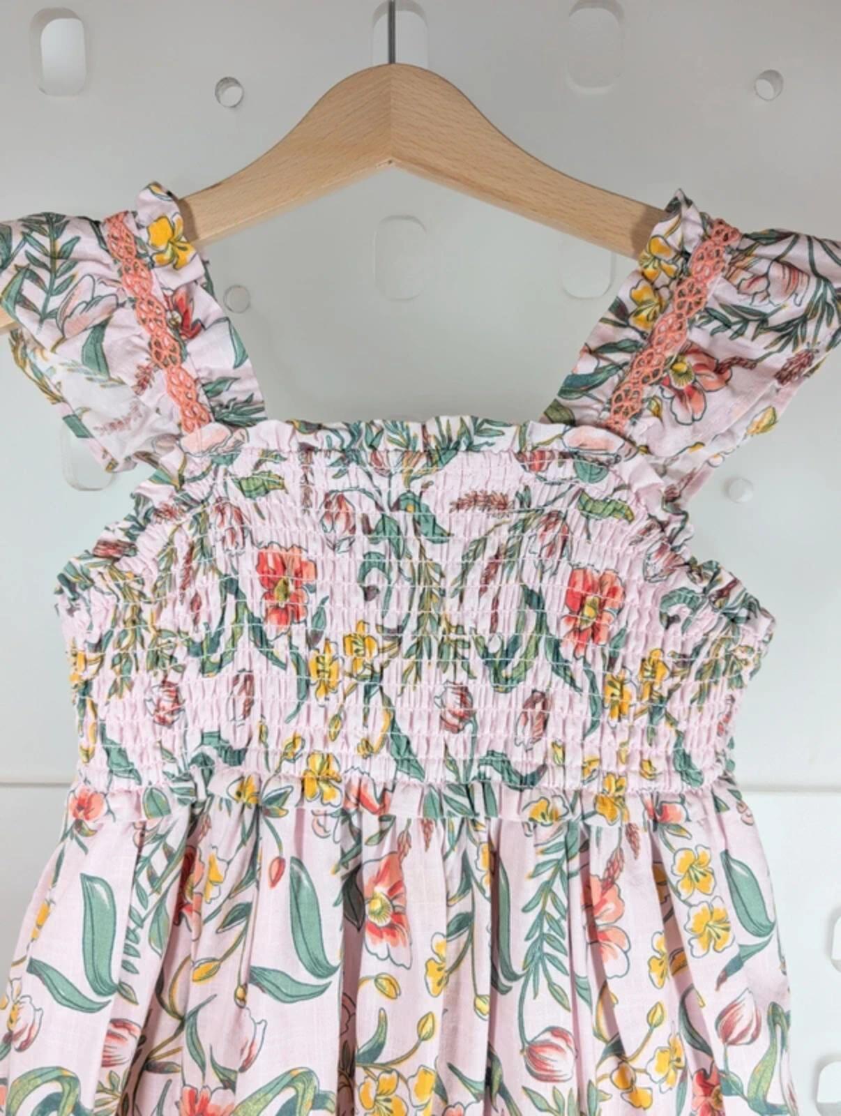 Haute Hippie Kids Floral Occasion Dress Pink Age 5-6