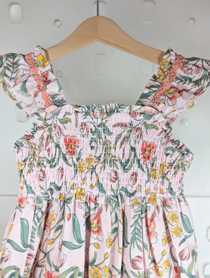 Haute Hippie Kids Floral Occasion Dress Pink Age 5-6