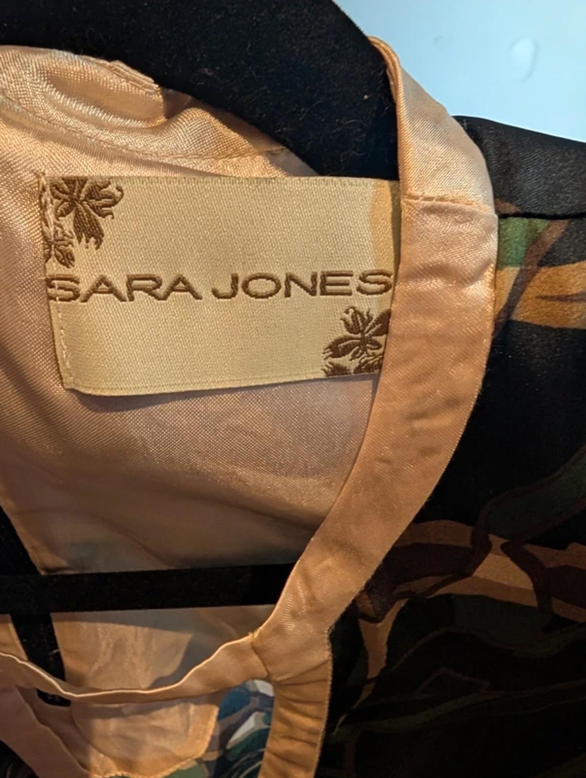 Sara Jones Satin Camo Print Kaftan Mini Dress With Pockets Size 8