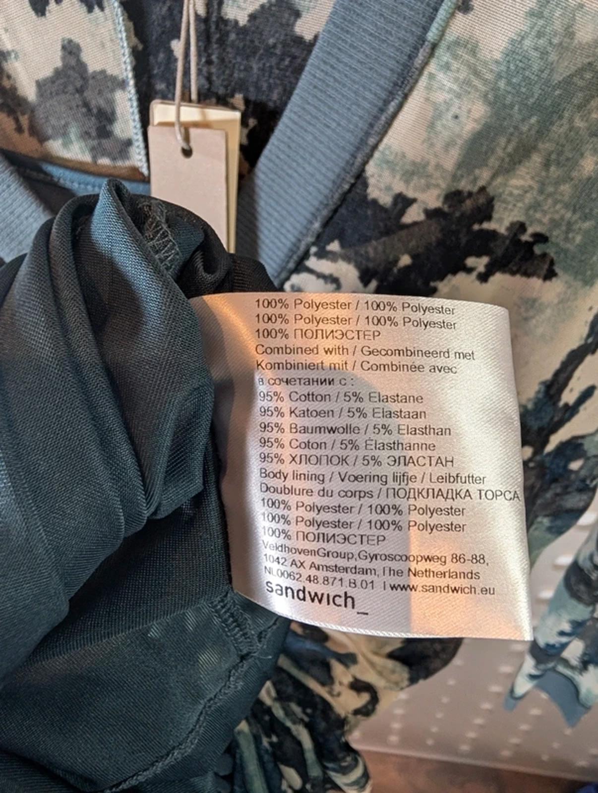 Sandwich Sheer Ruched Dress with Slip Size L RRP £89