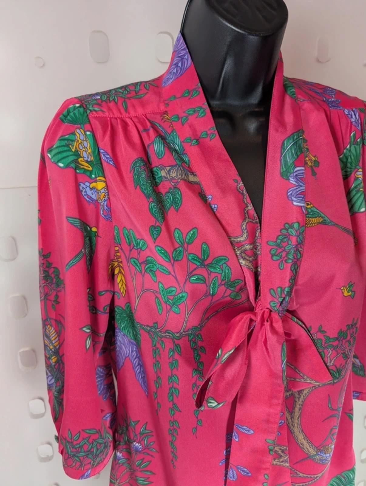 Stardust London Betty Blouse Tropical Floral - Pink - XS