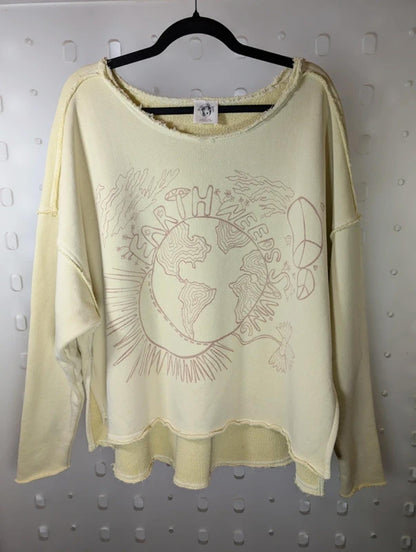 Free People We The Free Earth Needs Saving Sweatshirt Small USA